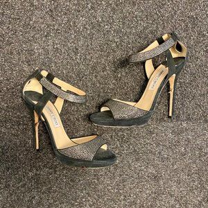 Jimmy Choo 'Lancer' suede rhinestone platforms